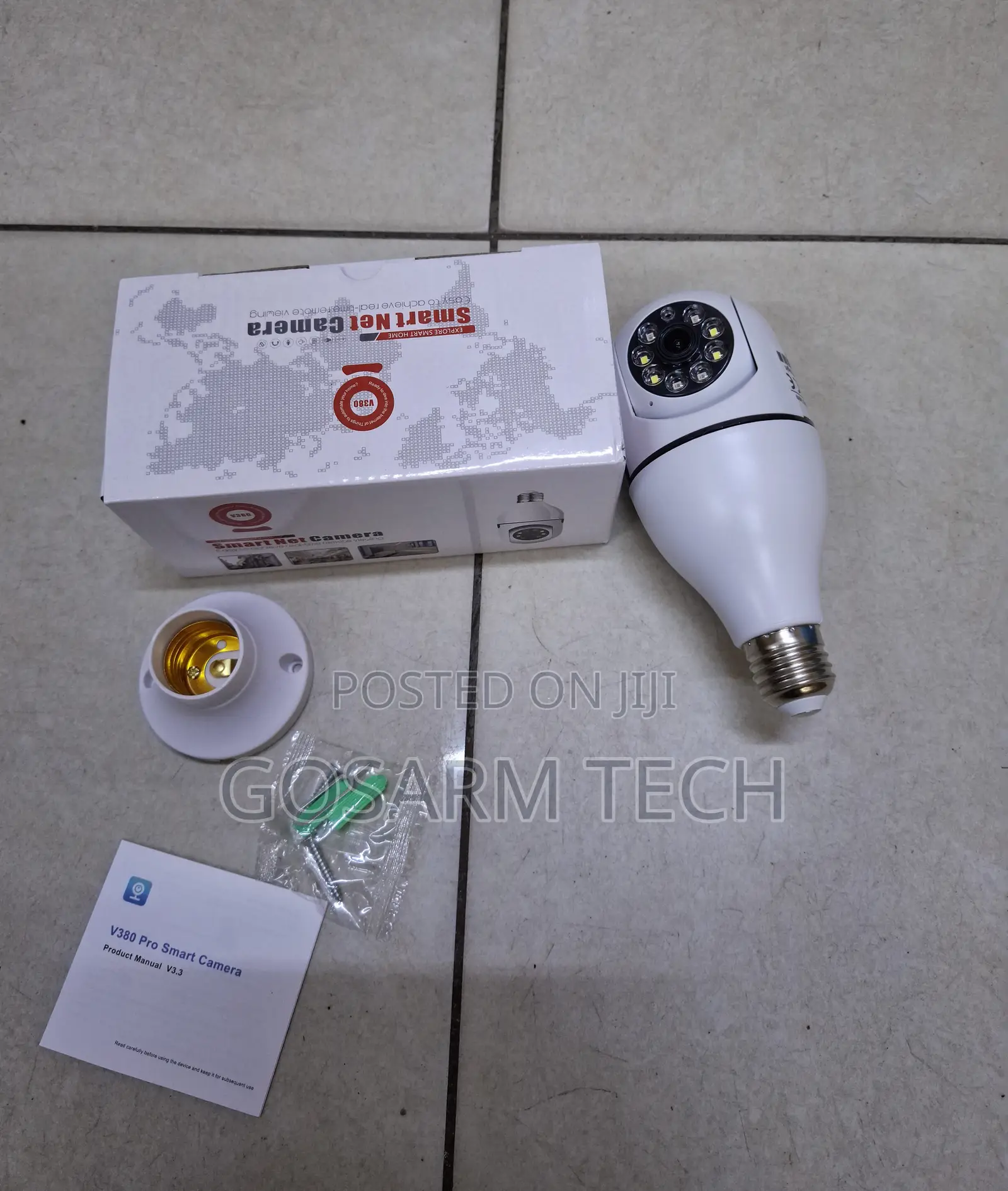 WiFi Connectivity Single Lens Bulb PTZ Camera V380 App