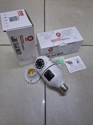 V380 Dual Lens Bulb Camera for Complete Day and Night Surveillance