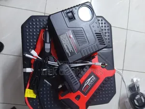 All in One Car Jump Starter Kit With Air Pump and LED Emergency Light!