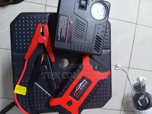 Portable 12V Jump Starter With Air Compressor for Quick Tyre Inflation