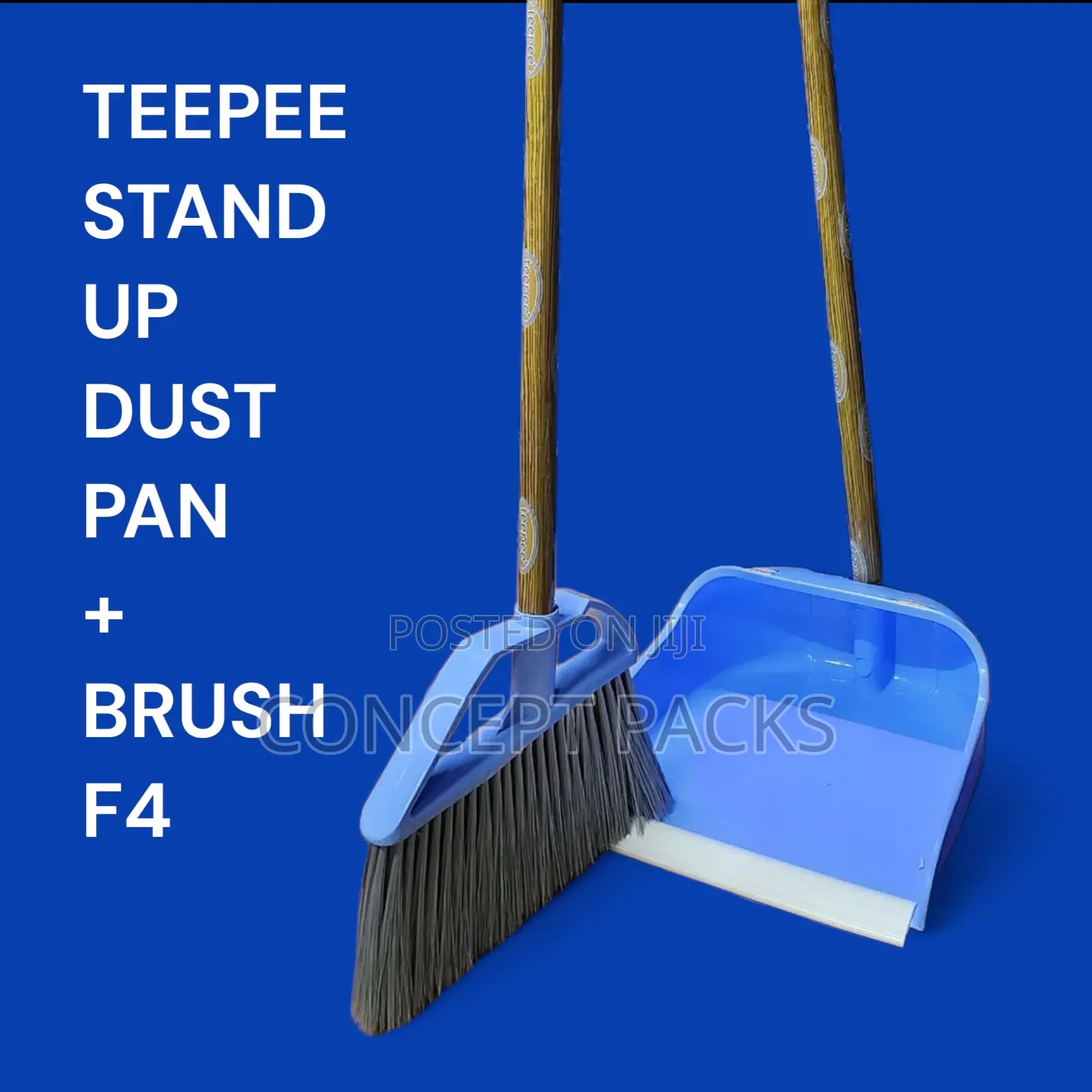 Stand Up Dust Pan + Straignt Broom PC Set.