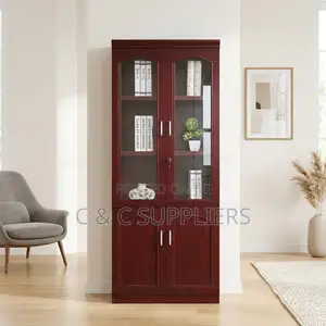 Lockable Mahogany File Cabinet.