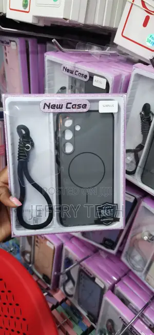Black MagSafe Magnetic Silicone Phone Case Samsung Galaxy S24 Plus