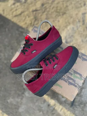 Black & Marron Vans Double Sole
