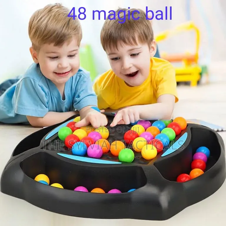 48 Ball Beads Game Puzzle Magic Chess Board Games Rainbow