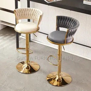 Velvet Swivel Bar-Stool