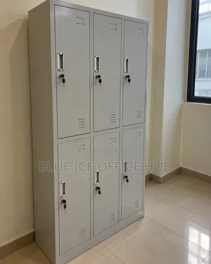 6 Door Steel Locker Cabinet – Lockable Office Storage.