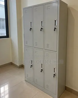 6 Door Steel Locker Cabinet – Lockable Office Storage.