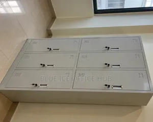 6 Door Steel Locker Cabinet – Lockable Office Storage.