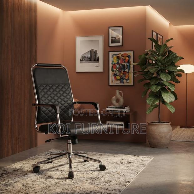 Office Chairs; Executive High Backrest Office Seat With Fixed Arm - thumbnail 4