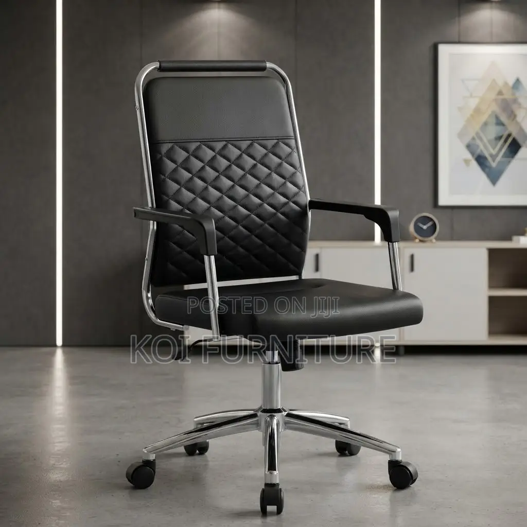 Office Chairs; Executive High Backrest Office Seat With Fixed Arm