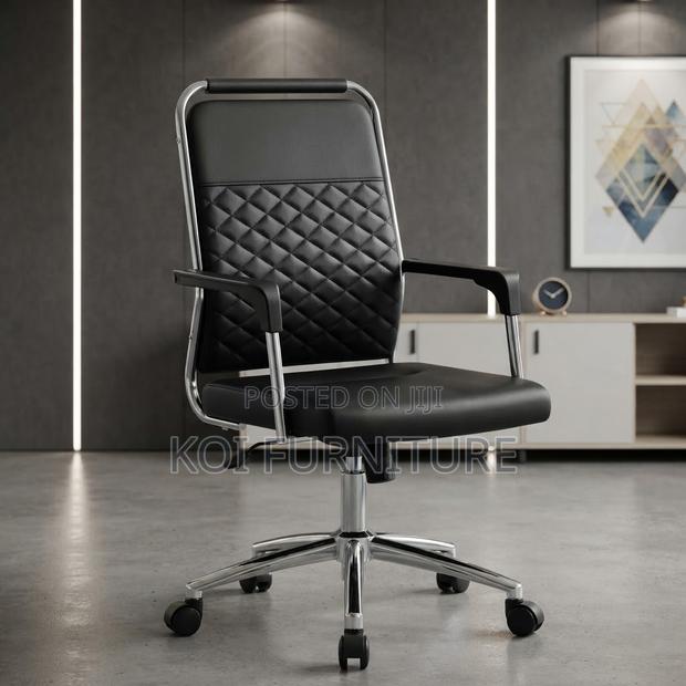 Office Chairs; Executive High Backrest Office Seat With Fixed Arm - thumbnail 6