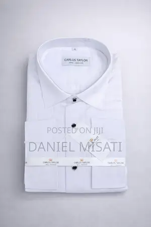 White Cufflink Advocate Shirt – Pleated Court Shirt for Lawyers