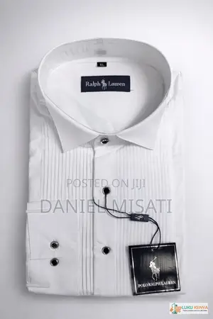 White Cufflink Advocate Shirt – Pleated Court Shirt for Lawyers