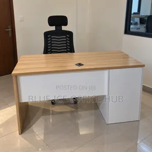 Modern Office Desk With Storage – Wooden Executive Workstation