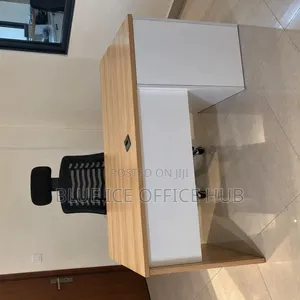 Modern Office Desk With Storage – Wooden Executive Workstation