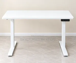 Modern White Electric Height-Adjustable Standing Desk