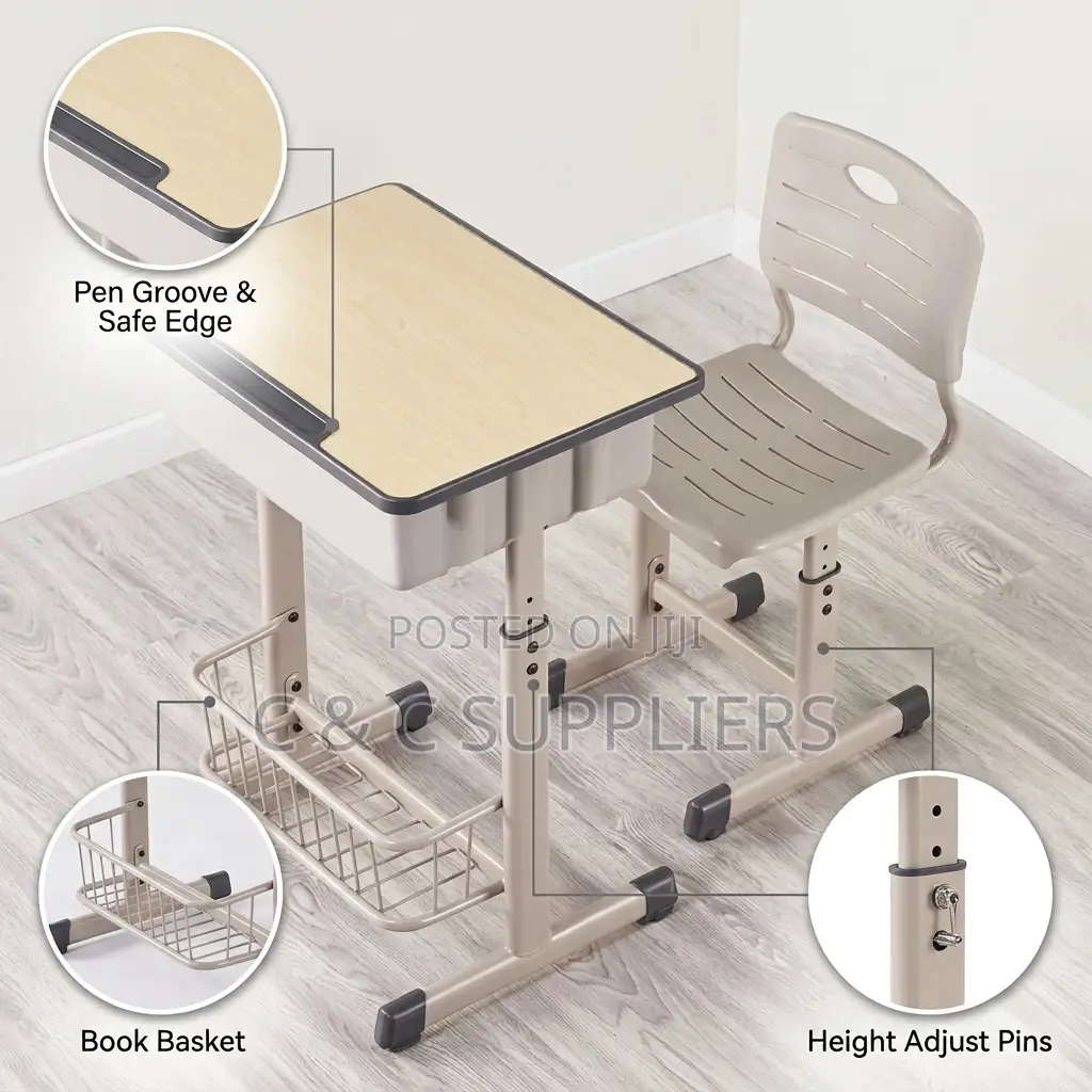 School Desk and Chair Set