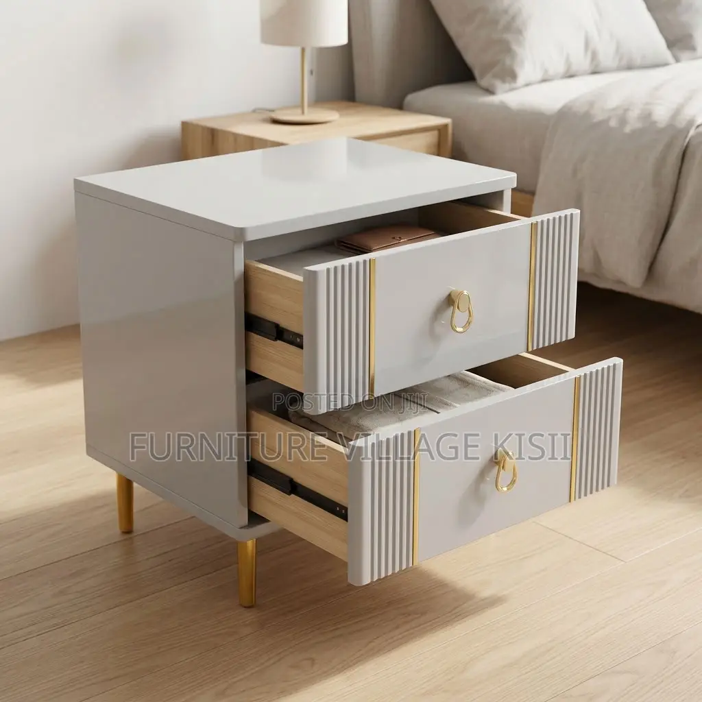 Modern 2-Drawer Bed Side