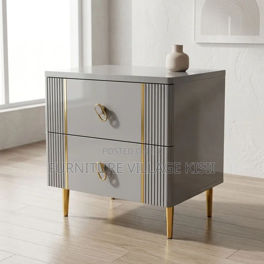 Modern 2-Drawer Bed Side