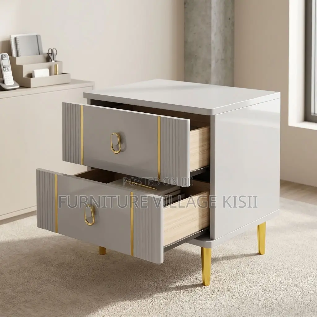 Modern 2-Drawer Bed Side