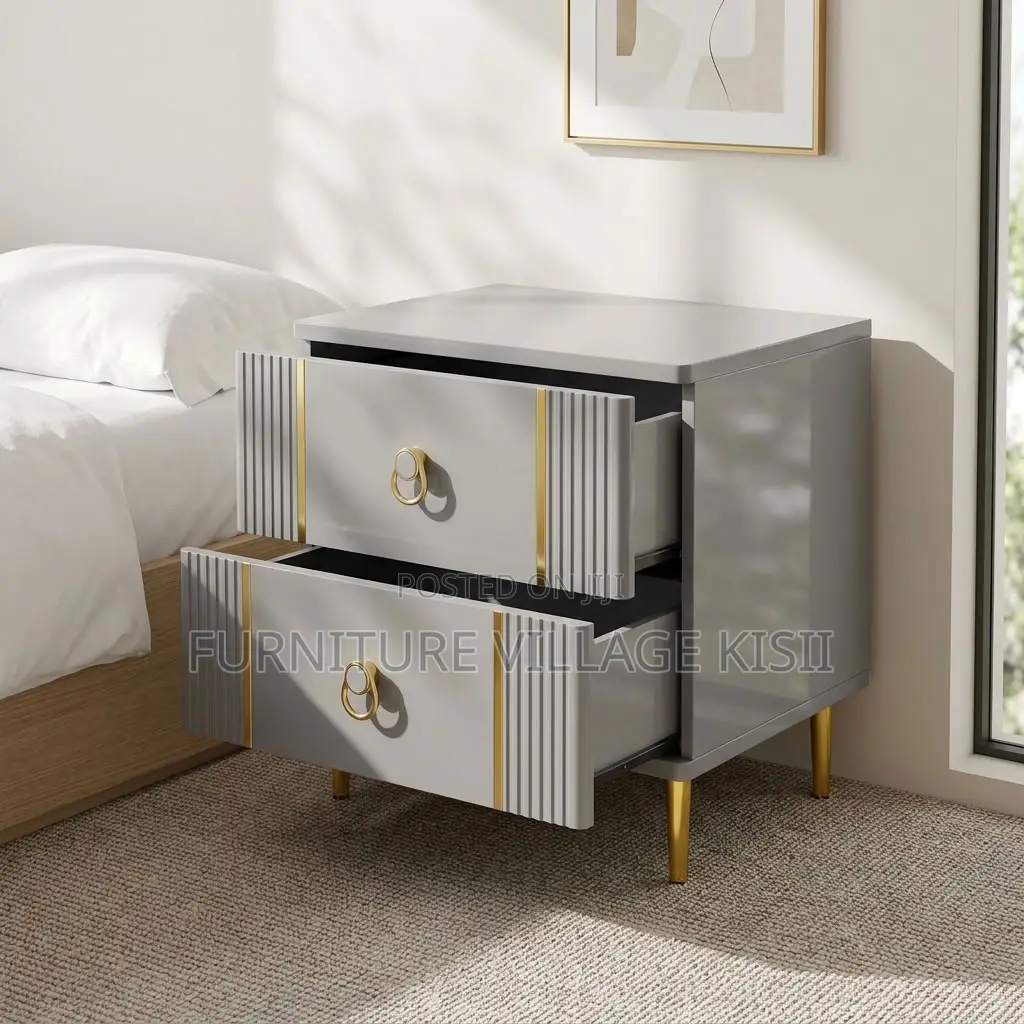 Modern 2-Drawer Bed Side