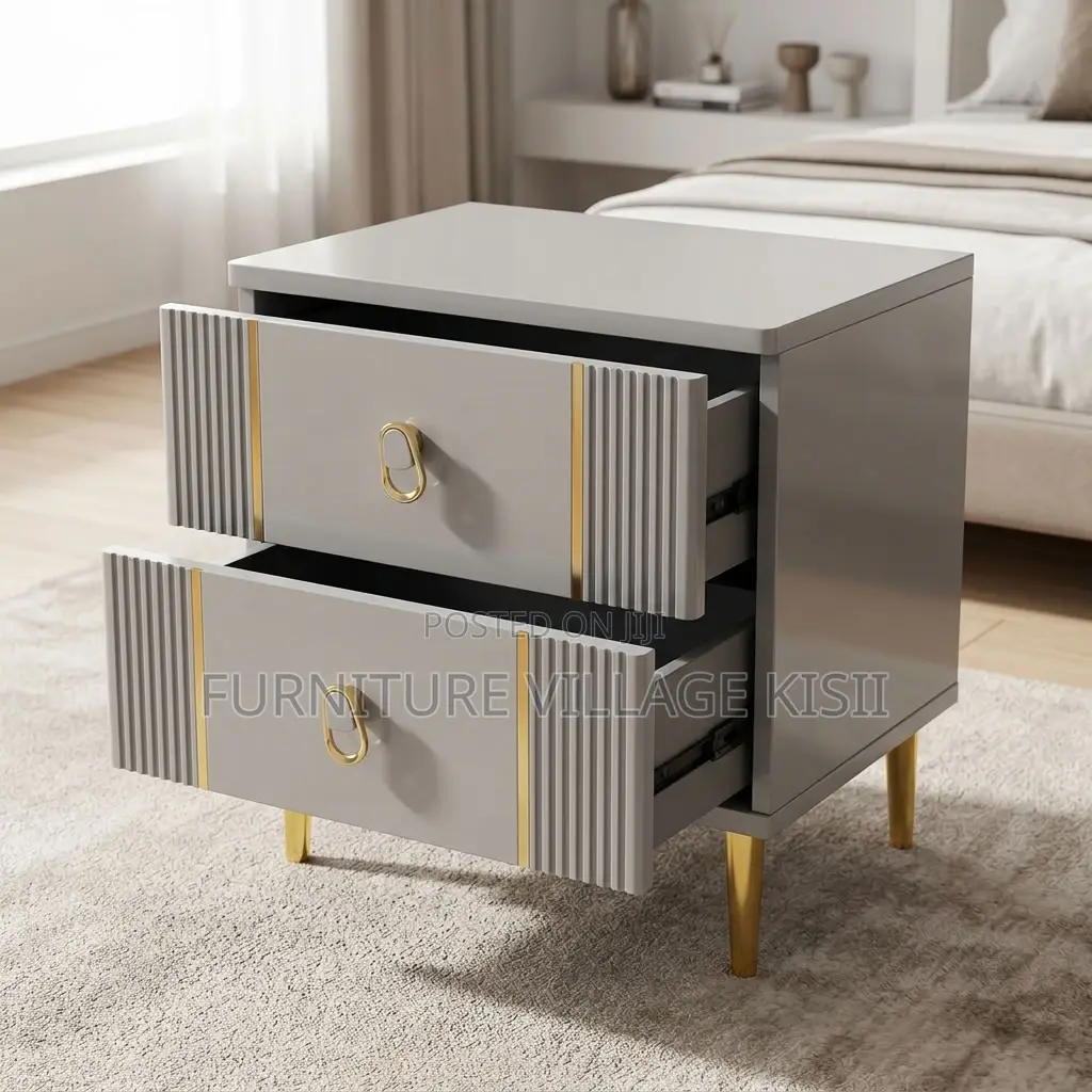 Modern 2-Drawer Bed Side