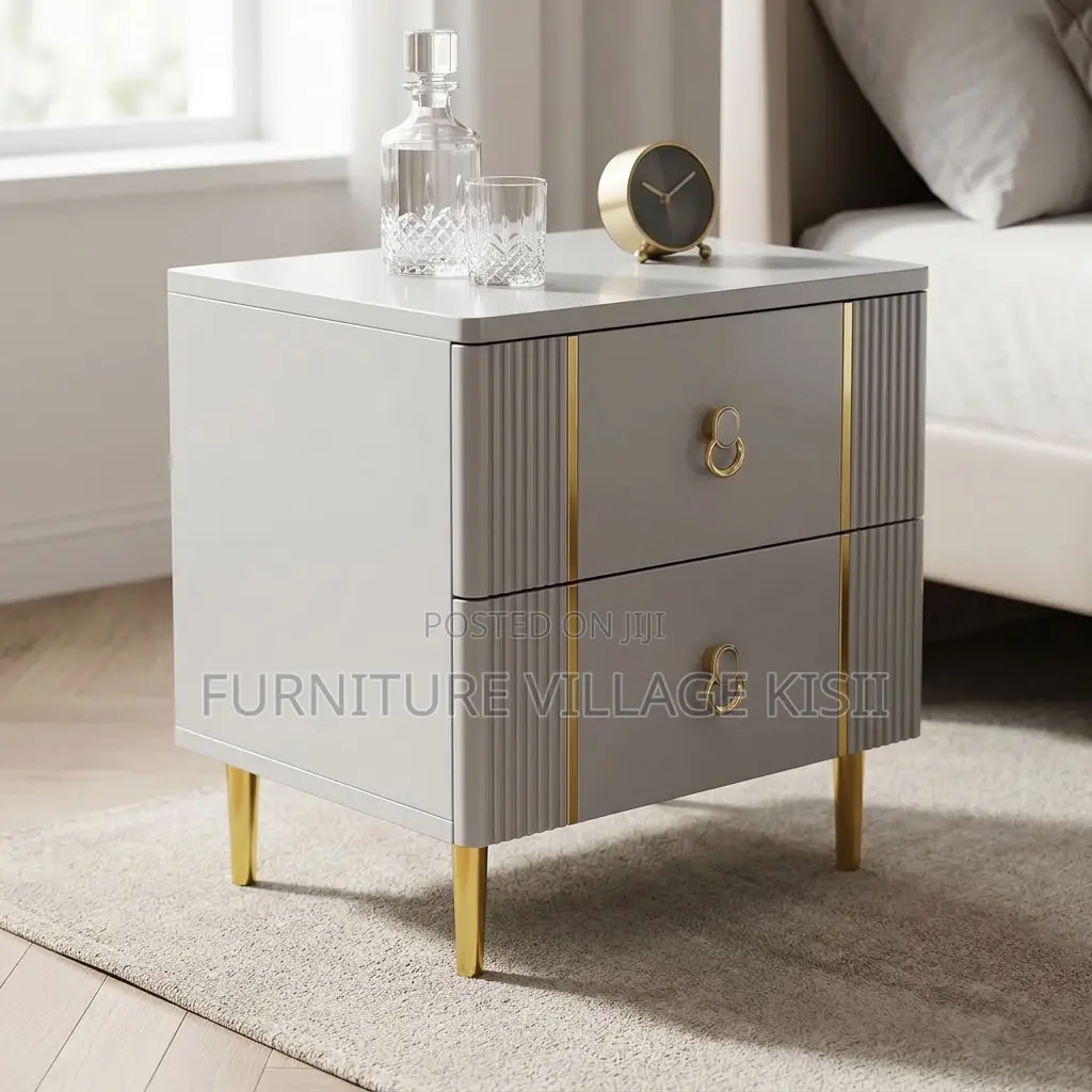 Modern 2-Drawer Bed Side
