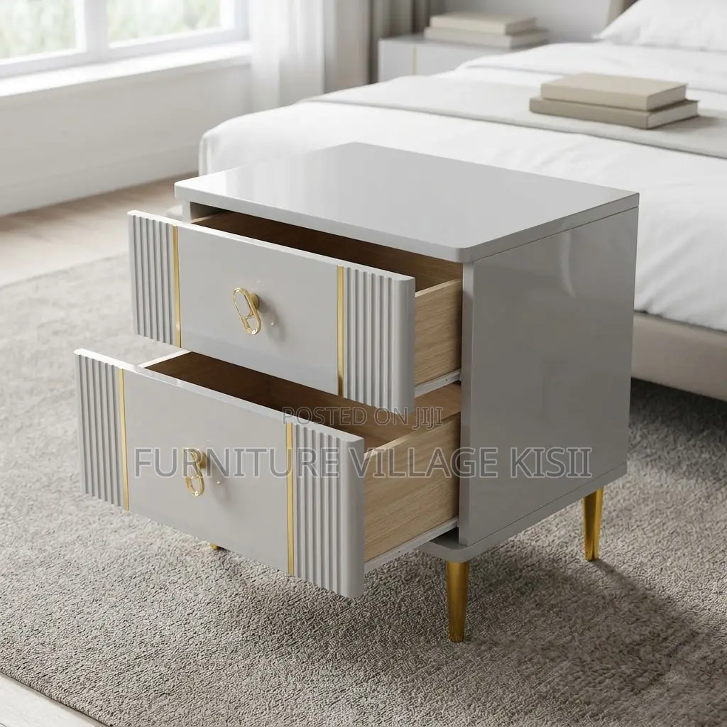 Modern 2-Drawer Bed Side