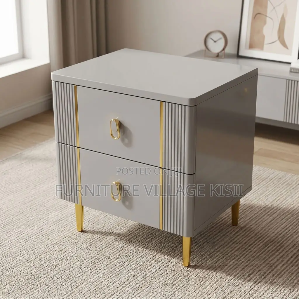 Modern 2-Drawer Bed Side