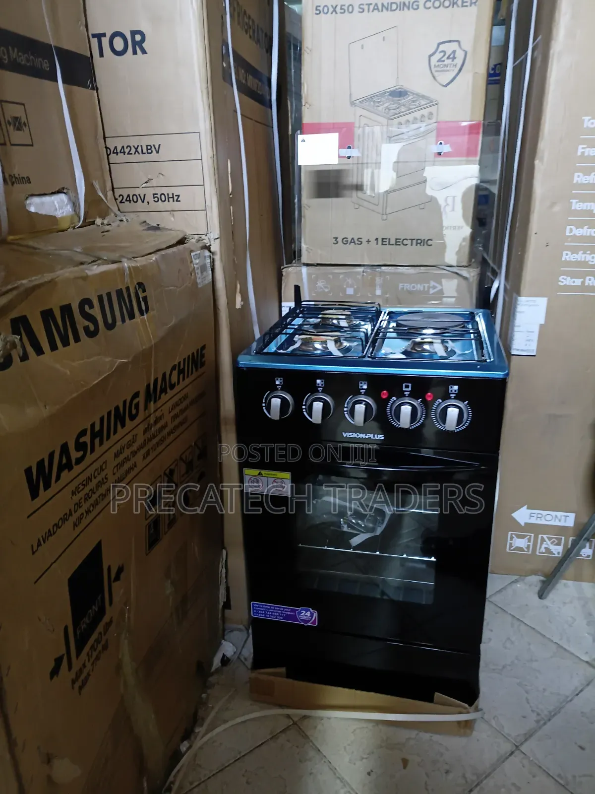 Vision Plus 50×50 3+1 Standing Cooker – Electric Oven