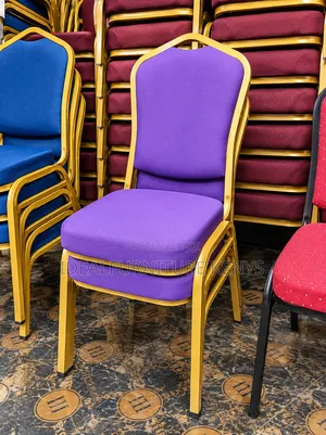 Premium Purple & Gold Banquet Chair