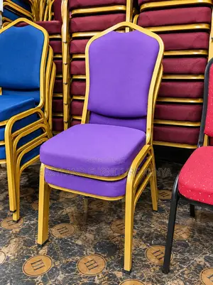 Premium Purple & Gold Banquet Chair