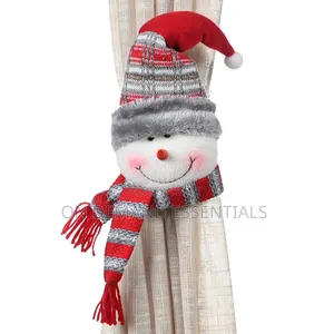 Santa, Snowman & Reindeer Christmas Curtain Tiebacks