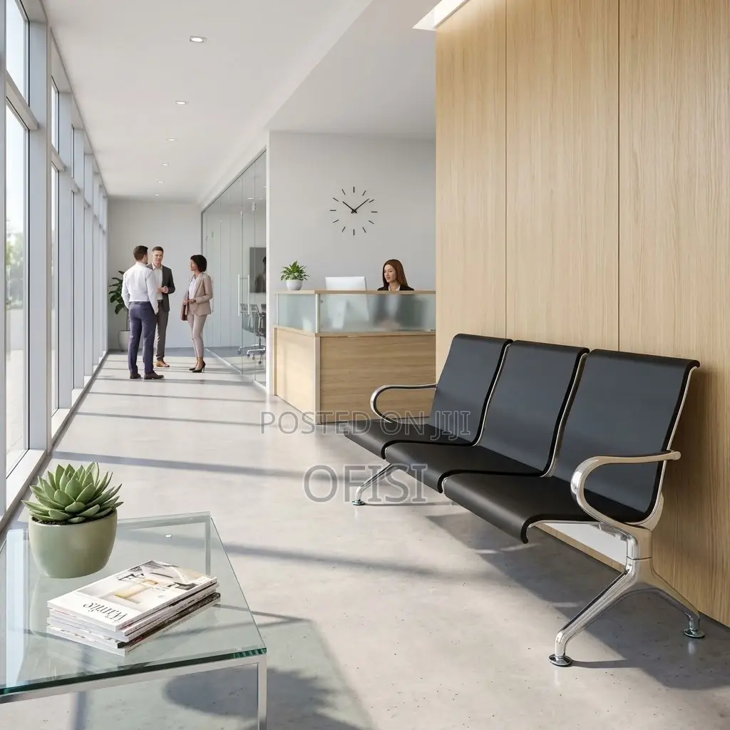 Office Benches| 3-Link Hard Padded Office Reception Bench