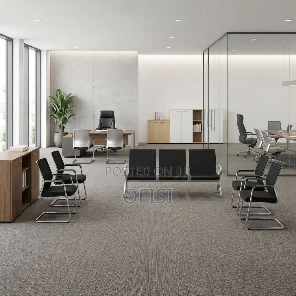 Office Benches| 3-Link Hard Padded Office Reception Bench