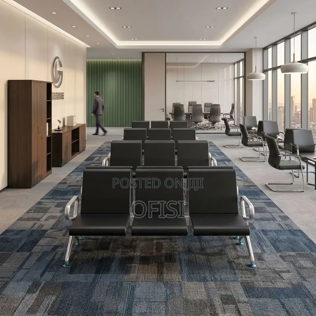 Office Benches| 3-Link Hard Padded Office Reception Bench