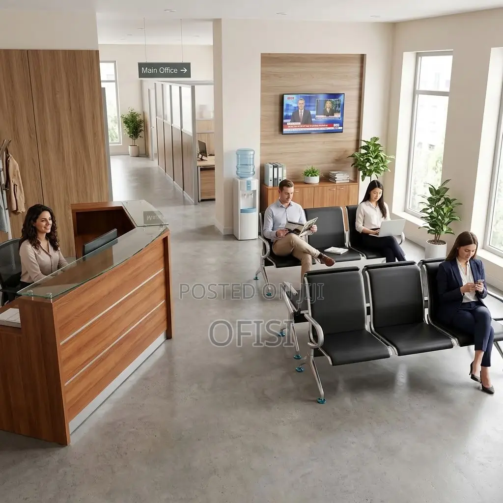 Office Benches| 3-Link Hard Padded Office Reception Bench