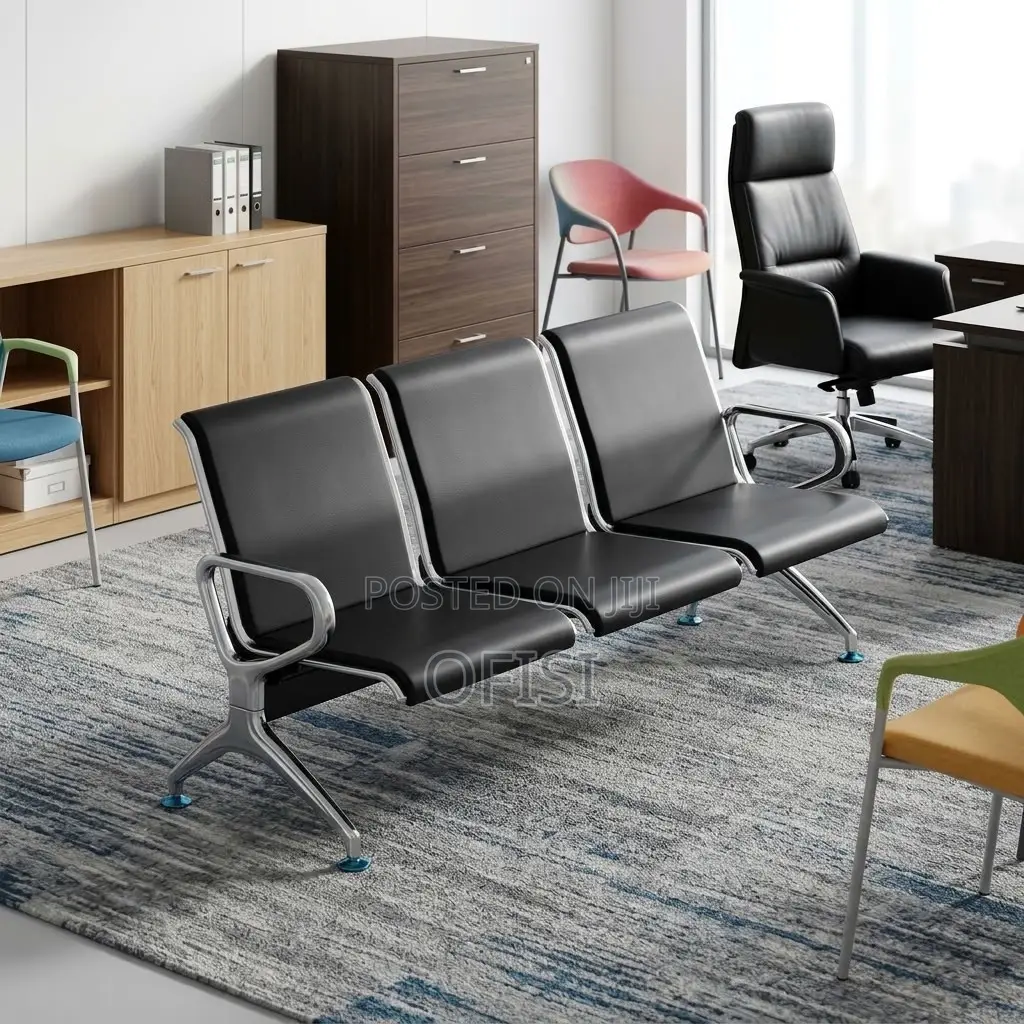 Office Benches| 3-Link Hard Padded Office Reception Bench