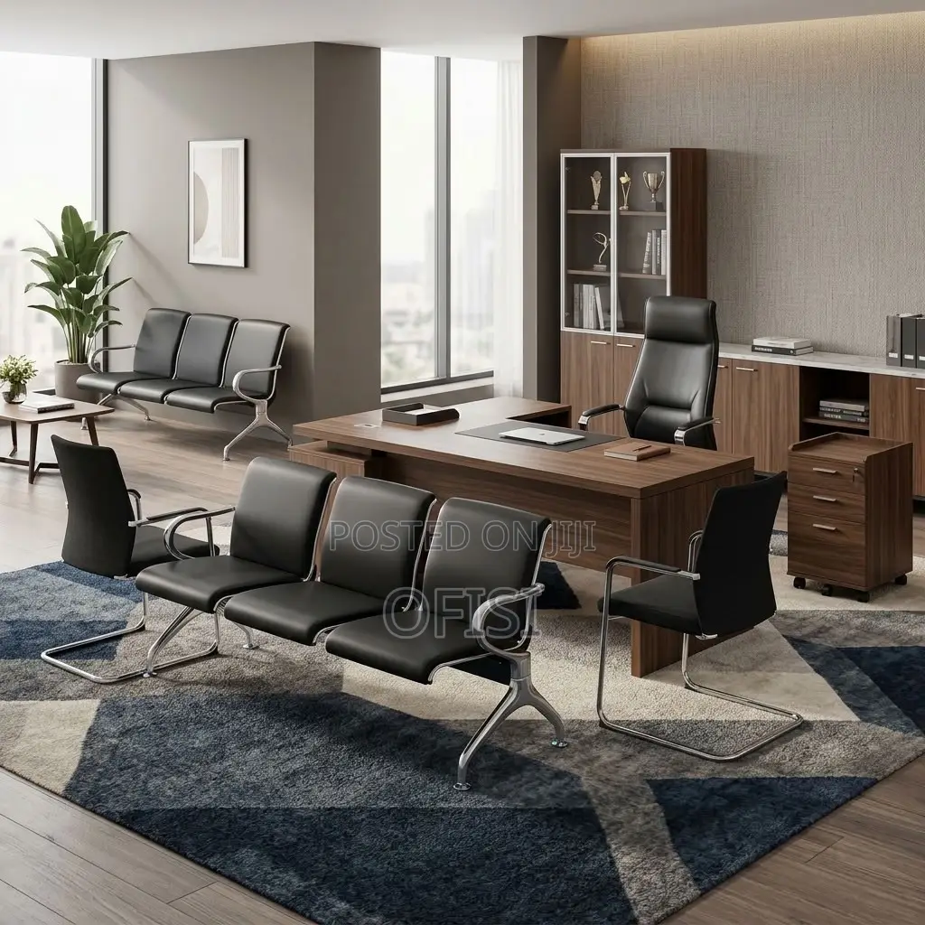 Office Benches| 3-Link Hard Padded Office Reception Bench