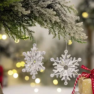 6-Piece Crystal Snowflake Christmas Ornaments