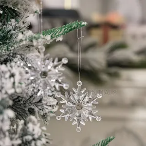 6-Piece Crystal Snowflake Christmas Ornaments