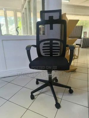 High-Back Mesh Executive Office Chair With Lumbar Support