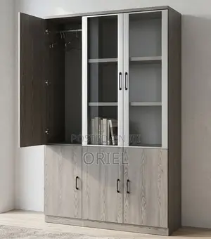 Wooden 3-Door Office File Storage Unit