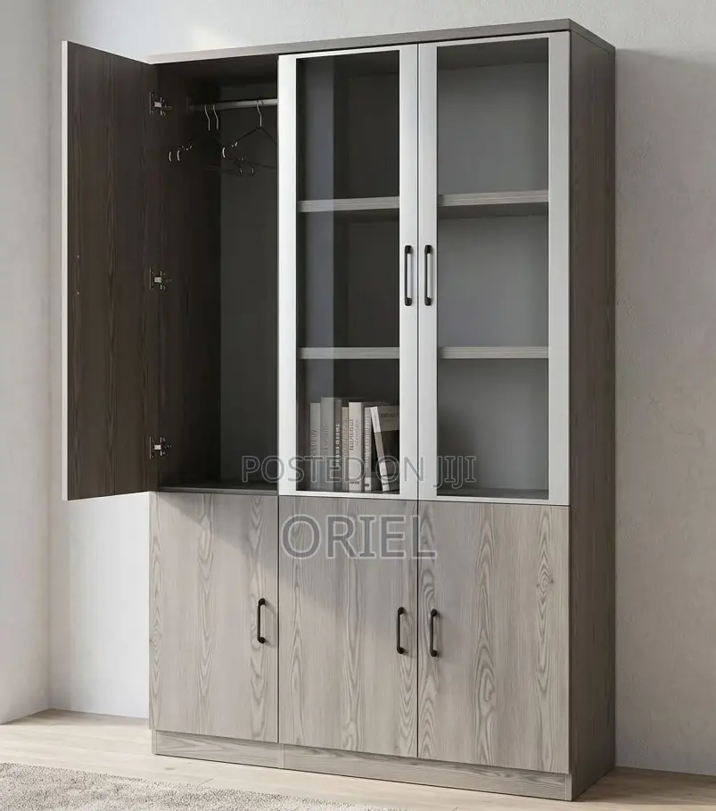 Wooden 3-Door Office File Storage Unit