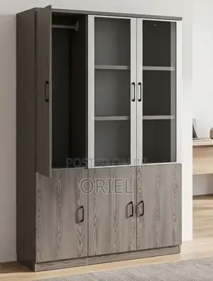 Wooden 3-Door Office File Storage Unit