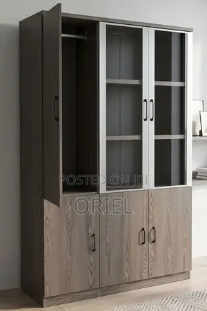 Wooden 3-Door Office File Storage Unit