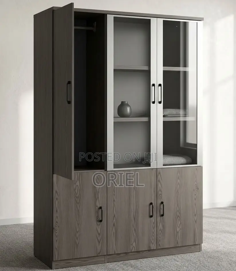 Wooden 3-Door Office File Storage Unit
