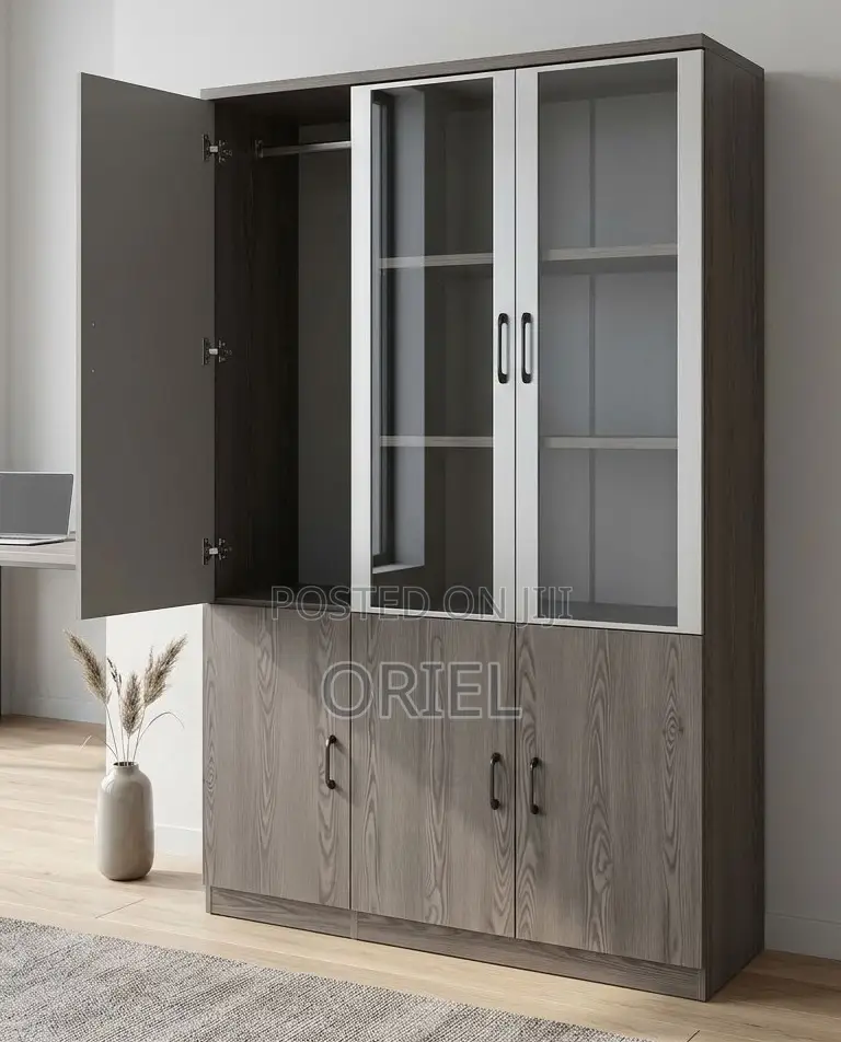 Wooden 3-Door Office File Storage Unit