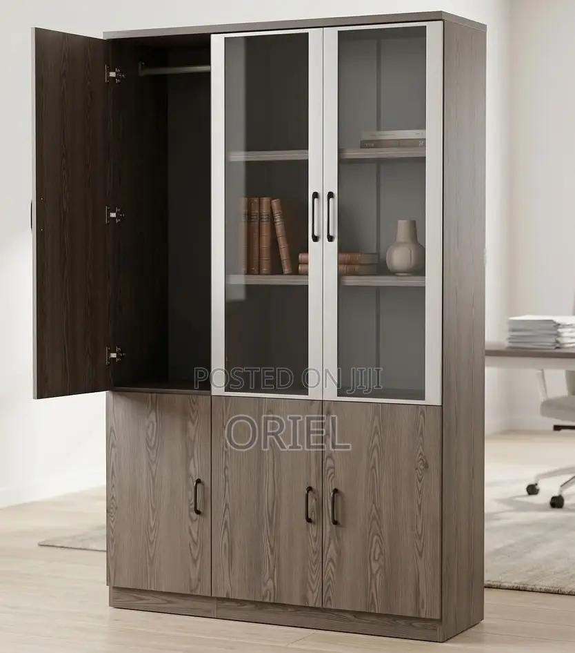 Wooden 3-Door Office File Storage Unit